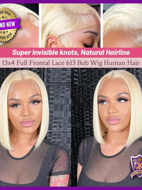13x4 HD Lace Front Wig Human Hair 180% Density Straight 12 Inch main image 3